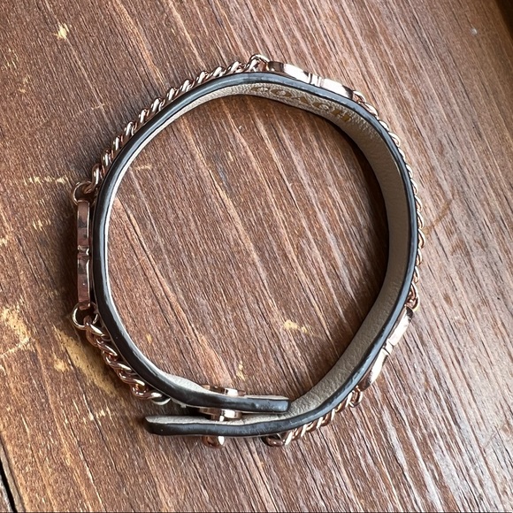 COACH chain link leather bracelet 🤎 - Picture 3 of 7
